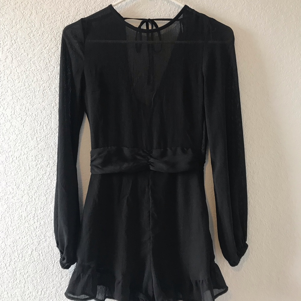 formal black long sleeve romper!